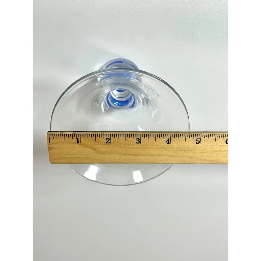 Ciroc Vodka Etched Tapered Cocktail Glass 6 oz Blue Bubble Base 5
